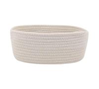 Rope Woven Laundry Bin, Cotton Toy Storage Bin, Woven Storage Basket for Bedroom, Basket Woven Storage Basket for Nursery Decor Skin Care, Desktop Organizer Small Baskets for Storage