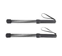 Ropeless Exercise Rope 1 Pair Quiet Portable Ropeless Training Rope with Anti Slip Handles Adjustable Drag Heavy Duty Steel Core for Home Gym Apartment Workout 47cm 18.5in (Black)