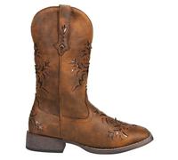 ROPER Kennedy Glitter Square Toe Cowboy Boots, Stivali alla Moda Donna, Congnac Faux, 37.5 EU