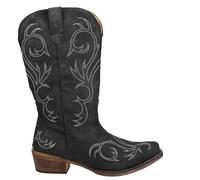 ROPER Riley Round Toe Cowboy Boots, Stivali Western Donna, Nero, 37 EU
