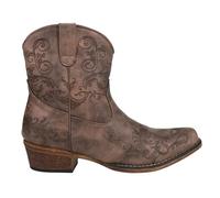 ROPER Short Stuff Embroidery Snip Toe Cowboy Booties, Stivali alla Moda Donna, Marrone, 38 EU