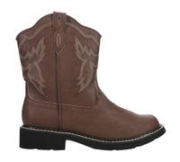 ROPER Stivali da donna Chunk Rider ricamati punta rotonda casual metà polpaccio tacco basso 2,5-5,1 cm - marrone, Marrone, 40.5 EU