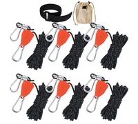 roperatchet Tie Down - 6X Heavy Duty Outdoor Camping Ratchet Cord, Reflective Retractable Strap For Tent, Canopy, Kayak, Awning, Adjustable Tie-Down Rope, Multi-Purpose Secure Camping Gear Accessory