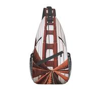 Ropes On The Golden Gate Bridge, borsa a tracolla leggera, borsa a tracolla, zaino sportivo per donne e uomini, nero, taglia unica, Come nella foto, Taglia unica, Zaino da escursionismo