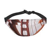 Ropes on The Golden Gate Bridge Marsupio Marsupio regolabile Borsa a tracolla Grande Marsupio da viaggio Marsupio unisex, Nero , Taglia unica, Zaino casual