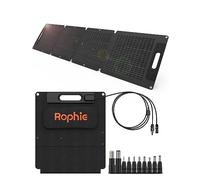 Rophie Pannello solare pieghevole da 100 W, pannello solare monocristallino con uscita MC-4 per stazione di alimentazione, 3,3 kg, ultraleggero, supporto regolabile, pannello solare IPX67 per