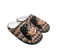 RoPox Pantofole Natalizie Personalizzate/Ciabatte Personalizzate per Uomo e Donna, Scarpe da casa personalizzate con foto e testo, Regali divertenti