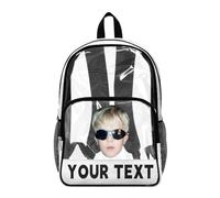 RoPox personalizzato Zaino trasparente,Ampio scomparto principale, Tasca frontale, Tasche laterali in rete, in PVC trasparente, approvato dallo stadio per scuola, concerti, sport, viaggi e lavoro