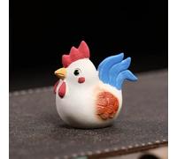 RORA Gallo in argilla viola Tea Pet - Set da tè Kung Fu Accessori per cerimonia del tè e casa, collezione di alta qualità per gli amanti del tè e gli artigiani