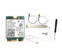 Rordigo BE200 BE200NGW Scheda WiFi WIFI 7 + Kit Antenna 12DBi Adattatore di Rete Wireless BT5.4 802.11AX Tri-Band M.2 NGFF per PCB Win10/11