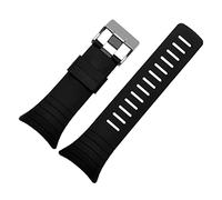 RORFFK Canda di guardia in silicone intelligente per Suunto Core Braccialetta per cinturino con cinturino in gomma 35 mm Cintura nera Capitagamera incluse(Black silver calsp)