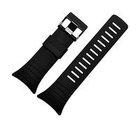 RORFFK Canda di guardia in silicone intelligente per Suunto Core Braccialetta per cinturino con cinturino in gomma 35 mm Cintura nera Capitagamera incluse(Black black clasp)