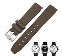 RORFFK Cinturino in gomma con estremità curva da 19 mm 20 mm per Tissot 1853 per Lelocle PRC200 per Rolex Submariner per Hamilton per Omega cinturino impermeabile, 19mm, Acetato, Non pietra preziosa