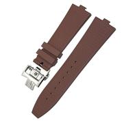 RORFFK Cinturino in gomma fluoros convesso 24-7 mm adatto per Vacheron Constantin Overseas Quick Change Device blu nero arancione cinturino, 24x7mm, Agata