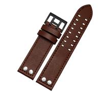 RORFFK Cinturino per orologio in pelle Bracciale da polso 20mm 22mm Band per Hamilton Aviation H77755533 H77616533 Cinturino per orologio da uomo in vera pelle(Red Black,20mm)