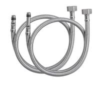 RORFFK Rubinetto moderno per lavabo da bagno, miscelatore monocomando caldo e freddo, con anima in acciaio inox (60 cm, 2 pezzi)