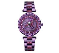 RORIOS 360°Ruotabile Dial Donna Orologi da Polso Acciaio INOX Band Diamante Simulato Orologi da Polso Ladies Watch