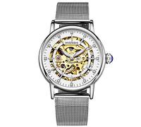 RORIOS Automatico Meccanico Orologio Donna Luminoso Orologio da Polso Scheletro Dial Elegant Women Watches