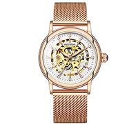 RORIOS Automatico Meccanico Orologio Donna Luminoso Orologio da Polso Scheletro Dial Elegant Women Watches