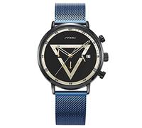 RORIOS Creativo Orologio Uomo Orologio Analogico Quarzo con Cinturino in Acciaio Inox Impermeabile Orologio da Polso per Uomo