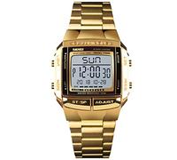 RORIOS Digitale Orologio Militare per Uomo LED Analogico al Quarzo Acciaio Inox Orologio da Polso Sportivo da Maschile