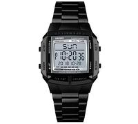 RORIOS Digitale Orologio Militare per Uomo LED Analogico al Quarzo Acciaio Inox Orologio da Polso Sportivo da Maschile