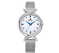 RORIOS Donna Orologi da Polso Diamante Dial Quadrante Acciaio INOX Ladies Watch
