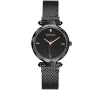 RORIOS Donna Orologi Simple Shining Cielo Stellato Dial Mesh Band Bracelet Diamante Simulato Orologi da Polso Ladies Watches