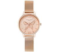 RORIOS Donna Orologio Bellissimo Farfalla Dail Acciaio INOX Mesh Cinturino Analogico Al Quarzo Donna Orologio da Polso Regalo di Compleanno Orologi Women Watch