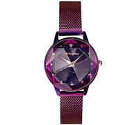 RORIOS Donna Orologio Shining Cielo Stellato Dial con Cinturino in Mesh Acciaio Inossidabile Orologi da Polso Women Watch Moda Orologio per Donna