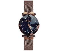 RORIOS Donna Orologio Shining Cielo Stellato Dial Impermeabile in Acciaio Bracelet Orologi da Polso Moda Vestito Orologio Donna