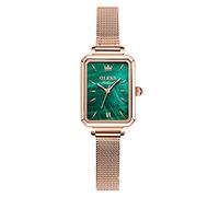 RORIOS Elegance Orologi da Donna Al Quarzo Orologio quadrato Quadrante Minimalista Orologi con Cinturino in Mesh Women Watches