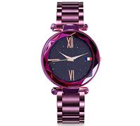 RORIOS Fashion Donna/Ladies Orologi da Polso Analogico Al Quarzo Bellissimo Cielo Stellato Dial Acciaio INOX Band