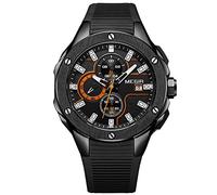 RORIOS Fashion Leisure Men Watch Silicone Strap Calendar Luminous Stopwatch Multifunction Wrist Watch