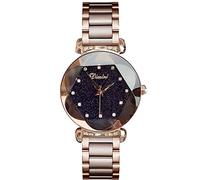 RORIOS Moda Analogico Al Quarzo Donna Cielo Stellato Orologi da Polso Acciaio Inossidabile Band Diamante Simulato Dial