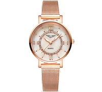 RORIOS Moda Analogico Al Quarzo Donna Orologi da Polso Acciaio Inossidabile Band Diamante Simulato Dial