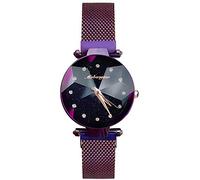 RORIOS Moda Donna Orologi Analogico Quarzo Orologio Cielo Stellato Dial in Acciaio Inossidabile Orologi da Polso per Donna Ragazze