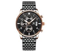 RORIOS Moda Orologi da uomo Analogico Quarzo Orologio Cinturino in Acciaio Inossidabile Impermeabile Luminoso Orologio Elegante Orologio da Polso
