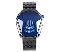 RORIOS Moda Orologio da uomo al quarzo analogico Orologio in acciaio inossidabile creativo Orologi da polso per uomo sportivo Orologio da uomo, blu nero, cinturino, Blu nero, Bracciale