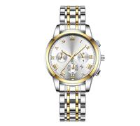 RORIOS Moda Orologio Donna Orologio Luminosi Orologio Analogico al Quarzo con Cinturino in Acciaio Inox Calendario Orologi da Polso per Donna