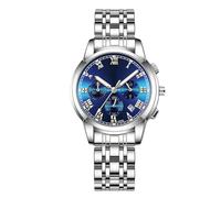 RORIOS Moda Orologio Donna Orologio Luminosi Orologio Analogico al Quarzo con Cinturino in Acciaio Inox Calendario Orologi da Polso per Donna