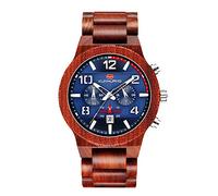 RORIOS Moda Orologio Legno ecologico orologio Leggero Orologio Naturale Watch Analogico Al Quarzo Orologio Cronografo con Data Men Watches