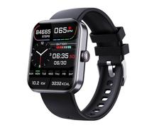 RORIOS Moda Smartwatch Uomo Donna 1.91'' Schermo Tattile Orologio da Polso Bluetooth Intelligente Orologi Sportivo Fitness con Monitor Sonno Frequenza Cardiaca Nero