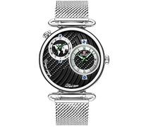 RORIOS Moda Sportivo Orologi da Polso Uomo Cronograf Analogico al Quarzo Acciaio INOX Cinturino Giorno Calendario