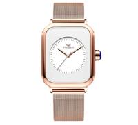 RORIOS Orologi Analogico Quarzo da Donna Orologi da Polso Signora Minimalista Orologi Elegante Moda Orologi Acciaio Inossidabile Cinturino in Maglia Oro Rosa