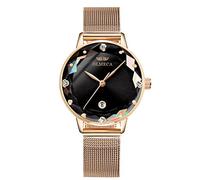 RORIOS Orologi da Donna Analogico Al Quarzo Orologi da Polso Cristallo Diamante Simulato Dial Mesh Cinturino Data Moda Women Watches
