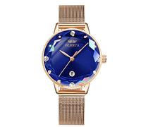 RORIOS Orologi da Donna Analogico Al Quarzo Orologi da Polso Cristallo Diamante Simulato Dial Mesh Cinturino Data Moda Women Watches