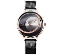 RORIOS Orologi da Donna Analogico Al Quarzo Orologi da Polso Minimalista Diamante Dial Mesh Cinturino Moda Orologio per Donna Ragazze