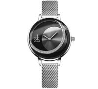 RORIOS Orologi da Donna Analogico Al Quarzo Orologi da Polso Minimalista Diamante Dial Mesh Cinturino Moda Orologio per Donna Ragazze