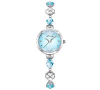 RORIOS Orologi da Donna Analogico Quarzo Orologi da Polso Elegante diamante Orologio Bracciale Gioiello Orologio Signora Strass Orologio Ragazza Impermeabile Azzurro